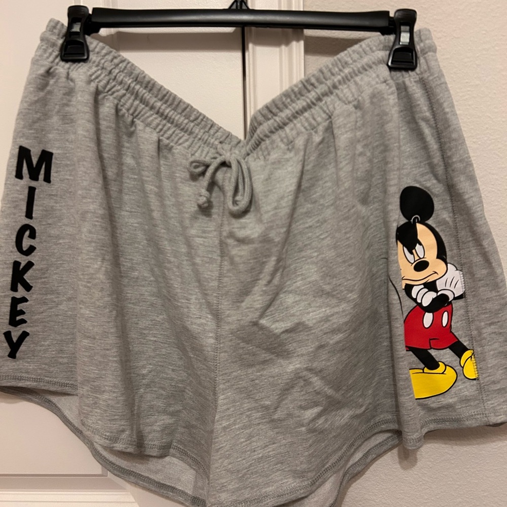 Disney Mickey Mouse Gray Shorts NWOT